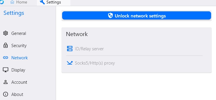 network settings